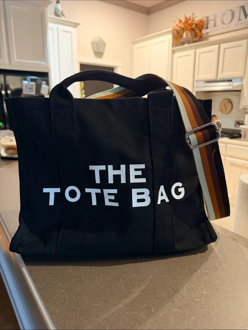 Black The Tote Bag Canvas Tote